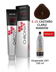 Tinte de pelo color CASTAÑO CLARO MARRÓN Shining Professional