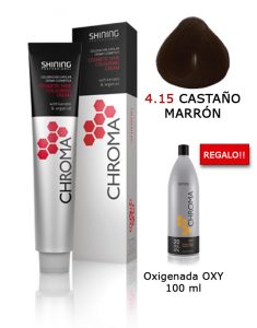 Tinte de pelo color CASTAÑO MARRÓN Shining Professional