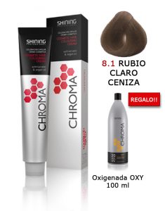 Tinte de pelo color RUBIO CLARO CENIZA Natural Shining Professional