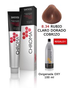 Tinte de pelo color RUBIO CLARO DORADO COBRIZO Shining Professional