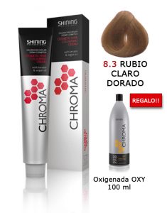 Tinte de pelo color RUBIO DORADO CLARO Shining Professional