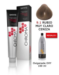 Tinte de pelo color RUBIO MUY CLARO CENIZA Natural Shining Professional