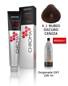 Tinte de pelo color RUBIO OSCURO CENIZA Natural Shining Professional