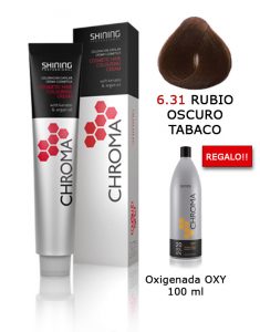 Tinte de pelo color RUBIO OSCURO TABACO Shining Professional