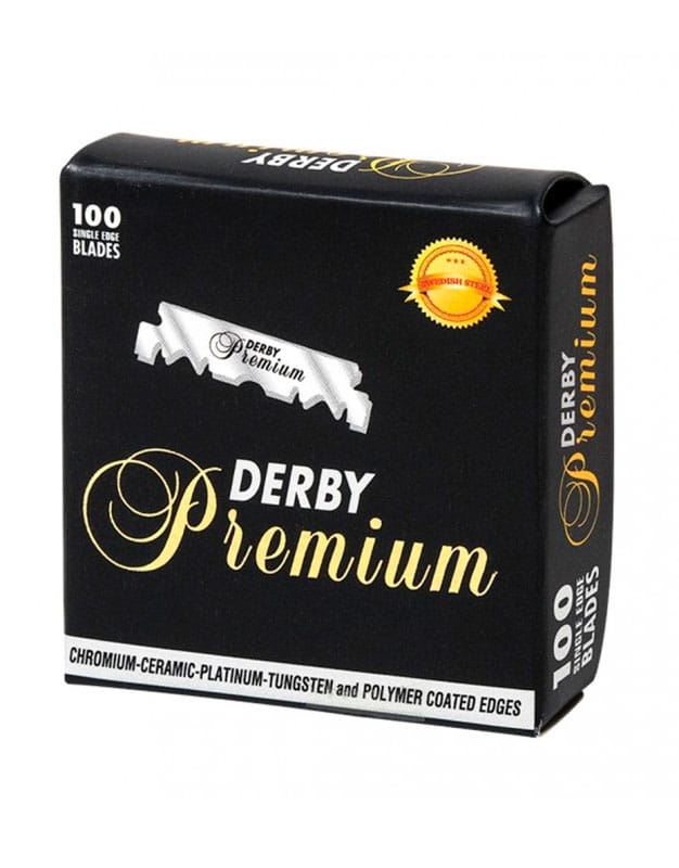 CUCHILLAS MEDIA HOJA DERBY PREMIUM 100 UNIDADES