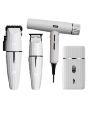 GHOST 3 Súper pack clipper, trimmer, shaver y secador blanco – JRL